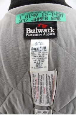 Blouson bomber bleu marine CFOAM Boeing Lockheed Martin AECOM label