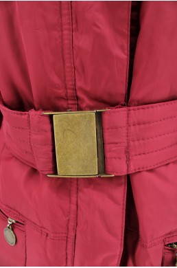 Blouson parka Original Pepe Jeans London bordeaux ceinture