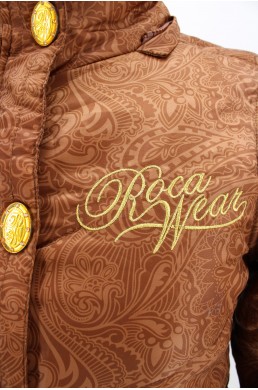 Blouson doudoune Roca Wear (Jay-Z) marron logo