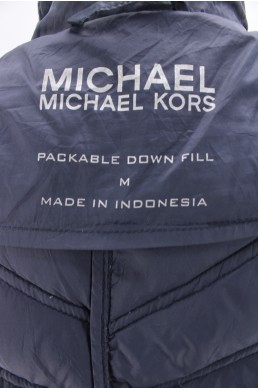 Blouson doudoune légère bleu marine Michael by Michael Kors Packable Down Fill label