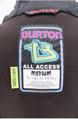 Blouson de ski, veste de snowboard noir avec éclairs rose et bleu Burton Dryride All Access (Snowboarding jacket) label