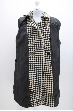 Manteau Michael Kors noir et blanc en laine