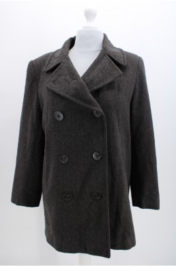Manteau Talbots gris anthracite - 100 % pure laine vierge