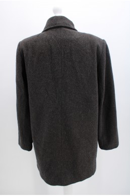 Manteau Talbots gris anthracite - 100 % pure laine vierge - Made in USA