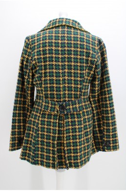 Manteau Beta House vert, bleu marine et beige