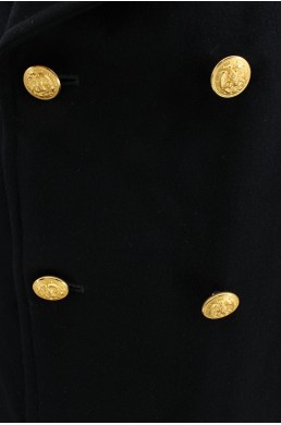 Manteau Overcoat US NAVY noir - Made in USA - bouton