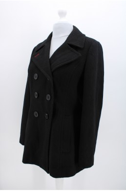 Manteau Tommy Hilfiger noir en laine