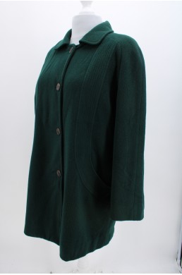 Manteau Bromley vert bouteille - 100 % laine