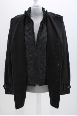 Manteau Paul Kehl Zurich noir en laine neuf