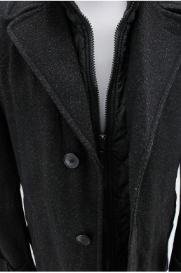 Manteau Paul Kehl Zurich noir bouton