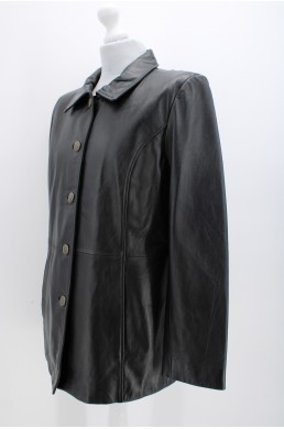 Blouson en cuir Studio Works noir