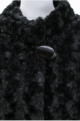 Manteau en fourrure Dennis by Dennis Basso noir bouton