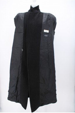 Manteau long Nino Cerruti Rue Royale noir en Cachemire vintage