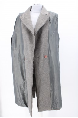 Manteau Donna Karan New York gris vintage