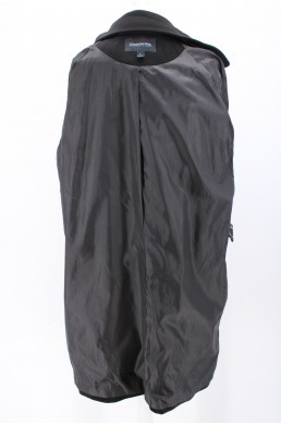 Manteau trench London Fog noir avec capuche doublure