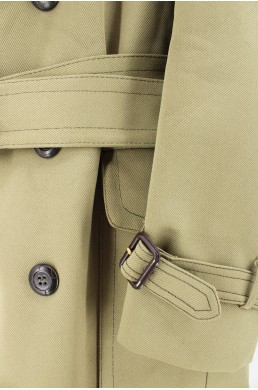 Manteau trench London Fog kaki manche