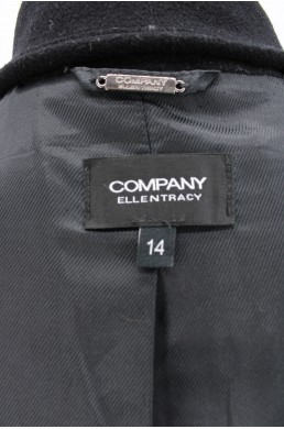 Manteau long Company by Ellen Tracy noir label