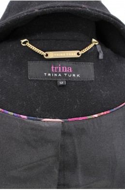 Manteau Trina by Trina Turk noir label