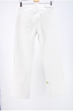 Pantalon denim Lauren Jeans Co. by Ralph Lauren blanc motif à fleur