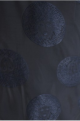 Veste Gianni Versace Couture bleu marine avec fines rayures - Modèle Medusa - Made in Italy