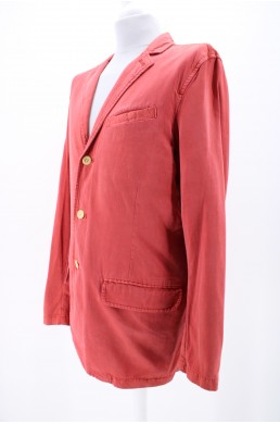 Veste en jean Tommy Hilfiger rouge coton