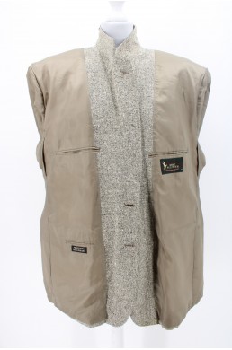 Veste Bert Pulitzer Collectors Edition beige en soie vintage