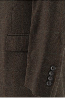 Veste Oscar de la Renta marron cachemire vintage