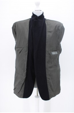 Veste Oscar de la Renta bleu marine en laine vintage